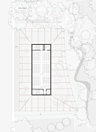 3. Preis: AFF Architekten (Berlin) mit Landschafts.Architektur Birgit Hammer (Berlin), Grundriss 1. Obergeschoss