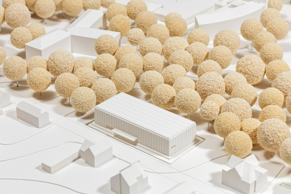 2. Preis: Nieto Sobejano Architectos (Berlin) mit La.BAR Landschaftsarchitekten (Berlin), Modell