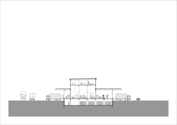 Querschnitt Gromarkt vor dem Umbau