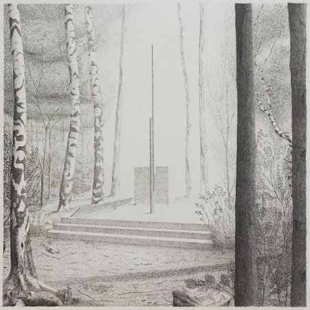 Shortlist Kategorie Handzeichnung: Trees and rocks, the shapeshifter von Alexander Warncke.