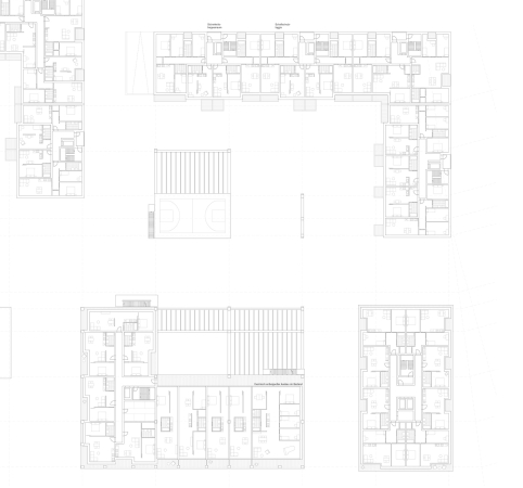 1. Preis: ASTOC Architects and Planners (Kln) mit bauchplan ).( (Mnchen). Grundriss 1. Obergeschoss
