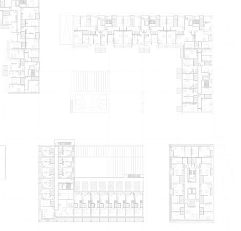 1. Preis: ASTOC Architects and Planners (Kln) mit bauchplan ).( (Mnchen). Grundriss 2. Obergeschoss
