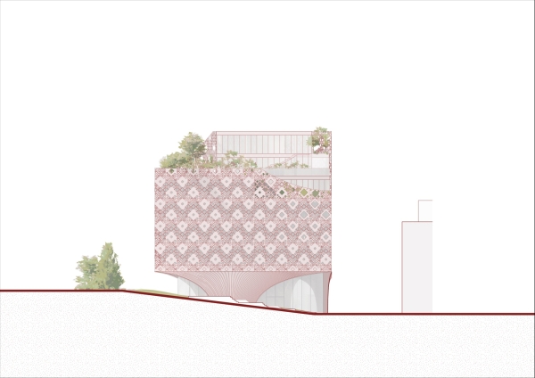 ein 4. Preis: acme (Berlin/London) mit Spacehub (London); Ansicht Ost