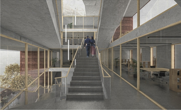 ein 4. Preis: MGF Architekten (Stuttgart) mit Wiedemann + Schweizer Landschaftsarchitektur (Stuttgart); Visualisierung