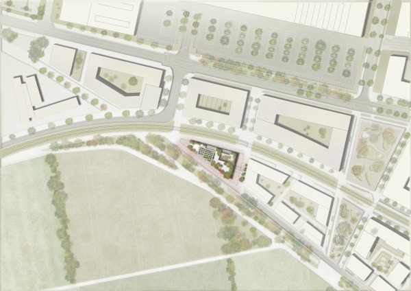 ein 4. Preis: acme (Berlin/London) mit Spacehub (London); Lageplan