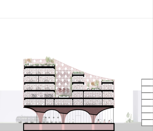 ein 4. Preis: acme (Berlin/London) mit Spacehub (London); Schnitt