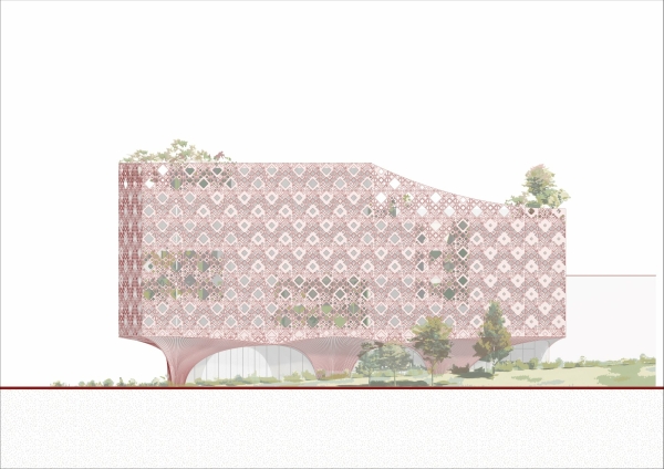 ein 4. Preis: acme (Berlin/London) mit Spacehub (London); Ansicht Sd