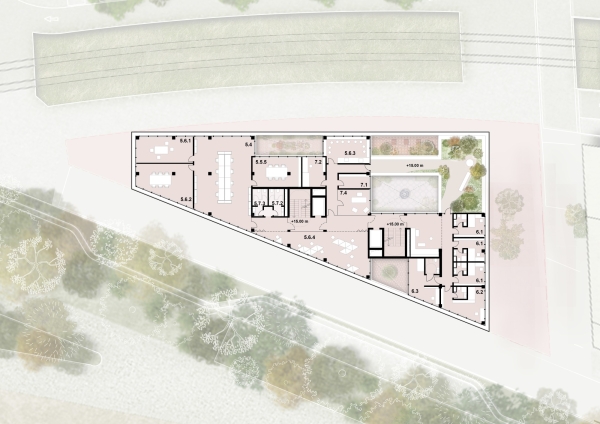 ein 4. Preis: acme (Berlin/London) mit Spacehub (London); Grundriss 9. OG