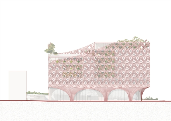 ein 4. Preis: acme (Berlin/London) mit Spacehub (London); Ansicht Nord