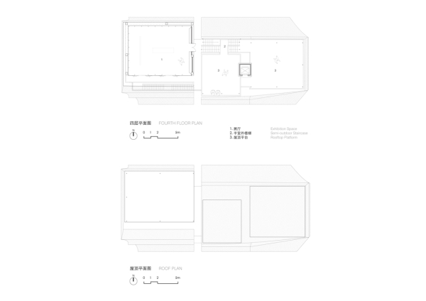 Grundrisse 4. Geschoss und Dachebene