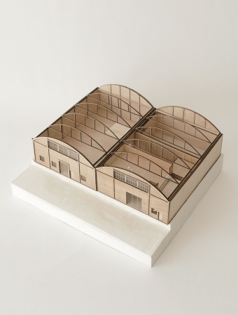 Das neue Studio wurde in einen alten Industriebau eingefgt.