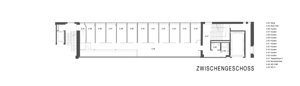 Grundriss Zwischengeschoss