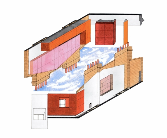 L  House in London (1992), Aquarellfarbe, Bleistift