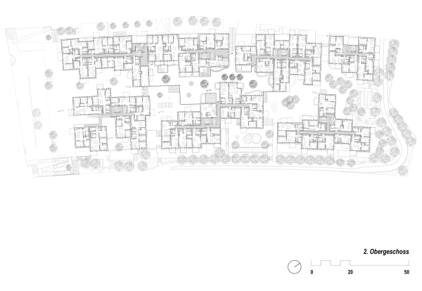 Grundriss 2. Obergeschoss m�bliert