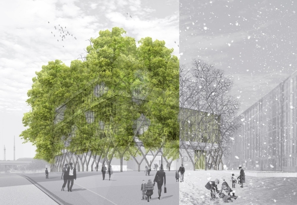 OLA  Office for Living Architecture, Wettbewerb Haus der Zukunft, 2012, Perspektive