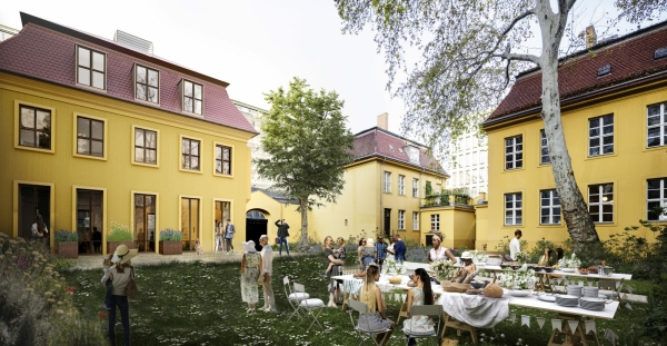 Visualisierung der Gartenansicht.