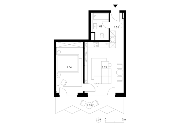 Grundriss der Wohnung von Rules Architekti