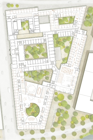 2. Preis: Dietrich Untertrifaller Architekten (M�nchen); Grundriss 1. Obergeschoss