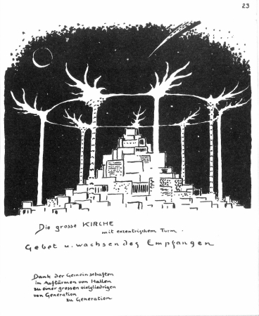 Bruno Taut, Blatt 23, Die grosse Kirche