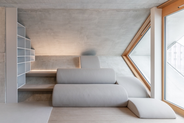 Beispiel f�r eine multifunktionale �Sofalandschaft� im Wabenhaus