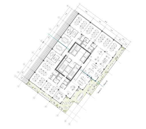 2. Preis: Studio Gang (Chicago/New York/Paris) und gernot schulz : architektur (K�ln) mit Weidinger Landschaftsarchitekten (Berlin), Grundriss Regelgeschoss