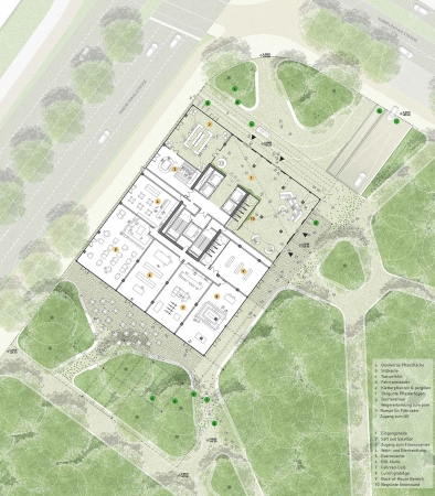 2. Preis: Studio Gang (Chicago/New York/Paris) und gernot schulz : architektur (K�ln) mit Weidinger Landschaftsarchitekten (Berlin), Grundriss Erdgeschoss