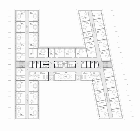 4. Preis: heinlewischer (Berlin); Grundriss 1. Obergeschoss