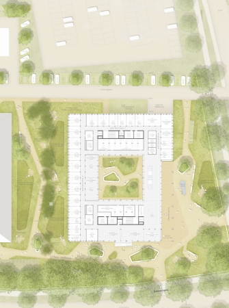 2. Preis: Code Unique (Dresden); Grundriss Erdgeschoss