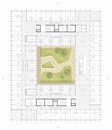 2. Preis: Code Unique (Dresden); Grundriss 1. Obergeschoss