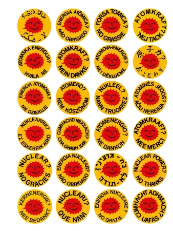 �Atomkraft? Nein Danke� Logo in vierundzwanzig Sprachen, 2023