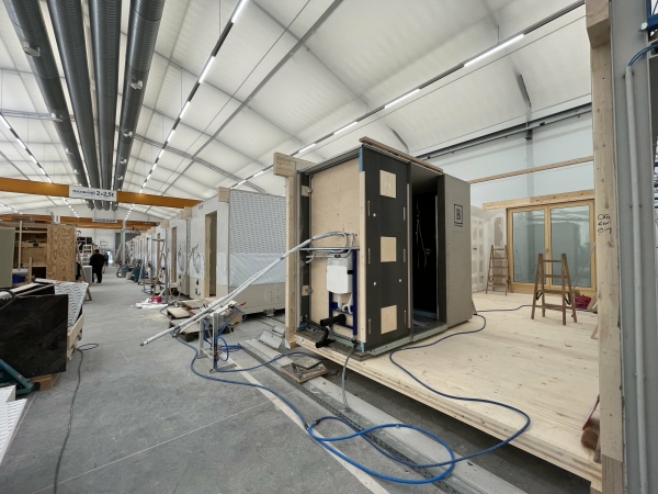 Vorproduktion der Raummodule