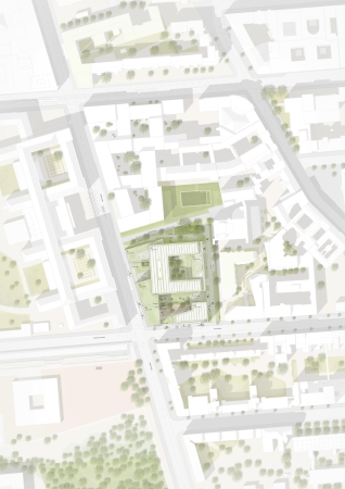 Anerkennung: O&O Baukunst (Berlin); Lageplan