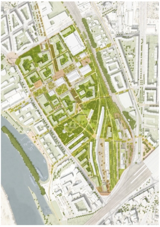 4. Preis: Machleidt (Berlin) mit UKL  Ulrich Krger Landschaftsarchitekten (Dresden); Lageplan