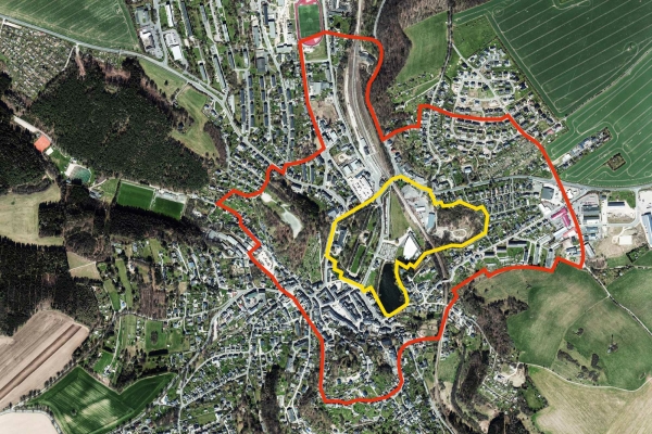 Bad Lobenstein: Luftbild vom Wettbewerbsgebiet