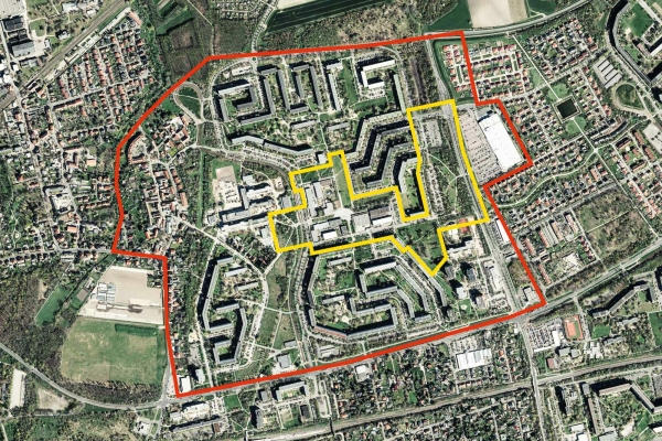 Leipzig: Luftbild vom Wettbewerbsgebiet