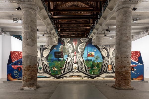 Von hnlich stattlichem Format wie der Teppich ist eine Arbeit der mexikanischen Knstlerin Frieda Toranzo Jaeger. Rage is a Machine in Times of Senselessness klingt nach einem Kommentar zur Gegenwart.