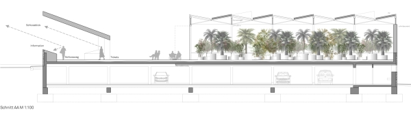 1. Preis: Pool Leber Architekten und Stadtplaner (M�nchen); L�ngsschnitt