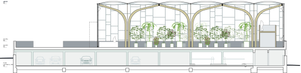 eine Anerkennung: Hupe Flatau Partner (Hamburg), L�ngsschnitt