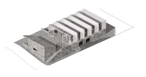 1. Preis: Pool Leber Architekten und Stadtplaner (M�nchen); Axonometrie