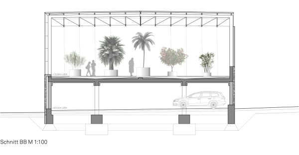 1. Preis: Pool Leber Architekten und Stadtplaner (M�nchen); Querschnitt