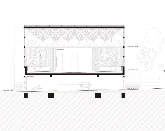 2. Preis: Max Dudler (Frankfurt am Main); Querschnitt