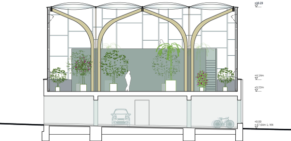 eine Anerkennung: Hupe Flatau Partner (Hamburg); Querschnitt