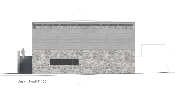 1. Preis: Pool Leber Architekten und Stadtplaner (M�nchen); Nordansicht