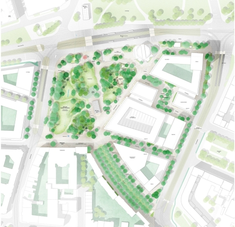 1. Preis: Atelier Loidl Landschaftsarchitekten (Berlin), Lageplan