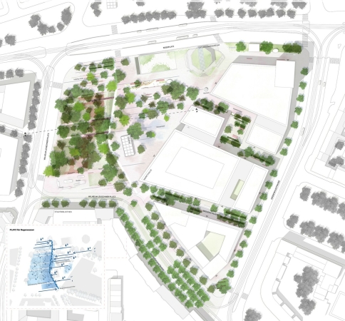 3. Preis: D�rr Landschaftsarchitekten (Halle an der Saale), Lageplan