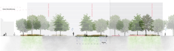 3. Preis: D�rr Landschaftsarchitekten (Halle an der Saale), Schnitt