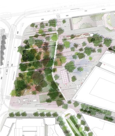 3. Preis: D�rr Landschaftsarchitekten (Halle an der Saale), Platzgestaltung