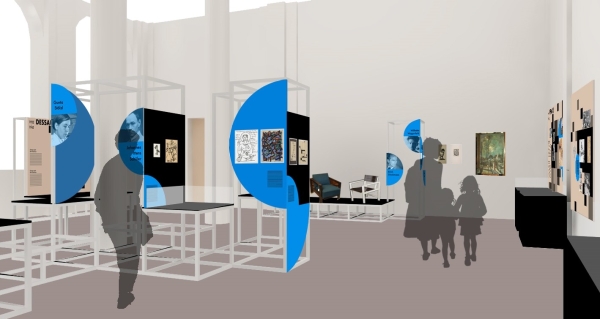 Mock-up der Ausstellung 