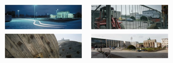 Aus Timescape 162 162.0, February 4 1991, 17:30 h 162.5, February 1 1996, 13:10 h 162.10, April 13 2002, 11:08 h 162.16, August 28 2023, 10:33 h Pariser Platz, Berlin-Mitte