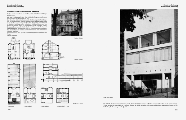 Karl Schneider baute 1930 ein Patrizierhaus in Hamburg komplett zum Kunstverein um.